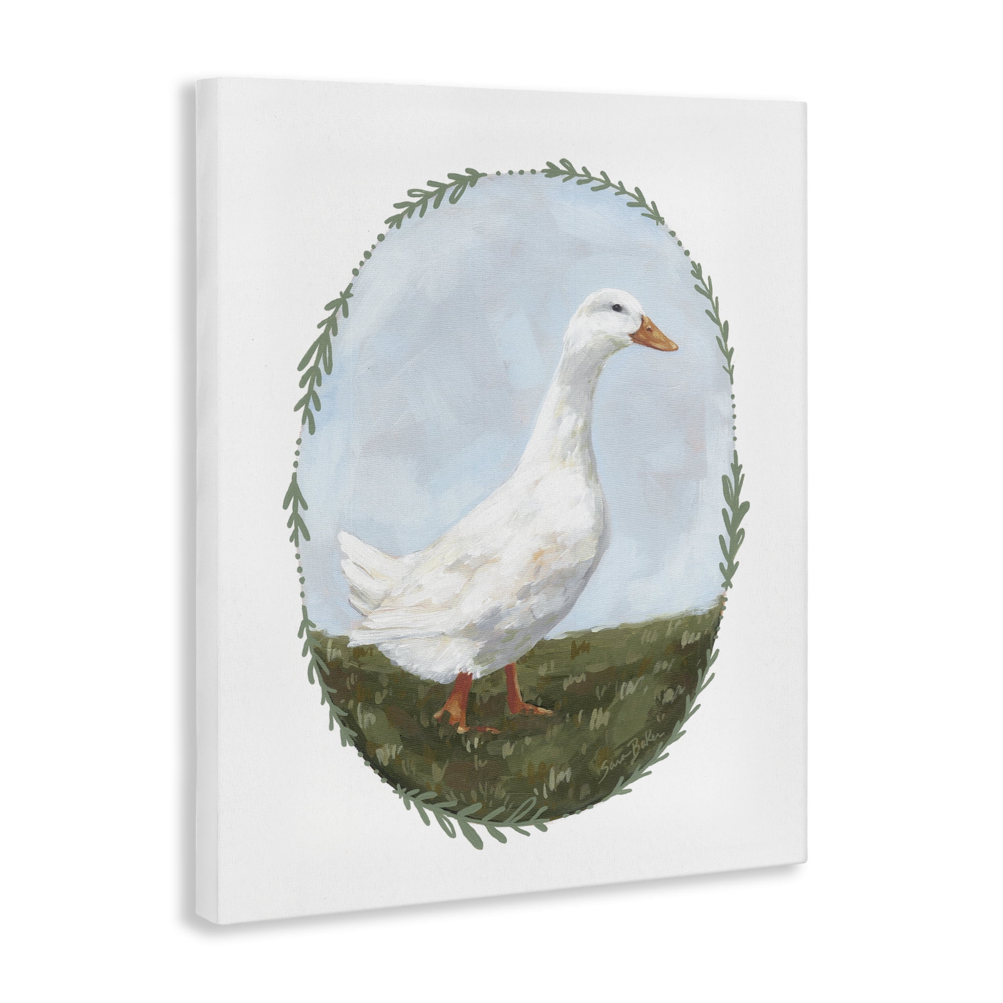 Stupell Industries Gentle Duck in Meadow Canvas Wall Art, design by Sara Baker
