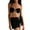 Black Swimsuit for Women, variant on Women's Two Piece Swim Set Bandeau Top Wrap Skirt Detail High Waisted Bottom Lightweight Material Beach Vacation Pool Day Summer Casual Attire Black M