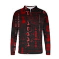 thumbnail image 5 of ZCFZJW Mens Knit Polo Shirt Quarter Zip Slim Fit Pullover Long Sleeve Sweater Trendy Big and Tall Graphic Polo Sweatshirts Lightweight Soft Cotton T-Shirts Red L, 5 of 5