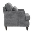 thumbnail image 5 of Coolmore Wood Frame Armchair, Modern Accent Chair Lounge Chair For Living Room,Tufted Club Chair, Mid Century Modern Arm Chairs With Studded, Solid Wood Frame, For Bedroom, Reading (Gray Chenille), 5 of 11