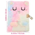 thumbnail image 2 of Girl Plush Diary Fluffy Notebook Girl Diary Notebook Girl Gift Student Diary with Lock, 2 of 4