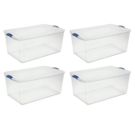 Base Camp Storage - Sterilite 105 Qt Latch Box, Stadium Blue (Case of 4)