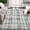 Blue/Beige, variant on HOMERRY Runner Rug 2' x 6' Washable Plaid Geometric Hallway Runner Carpet, Brown/Beige