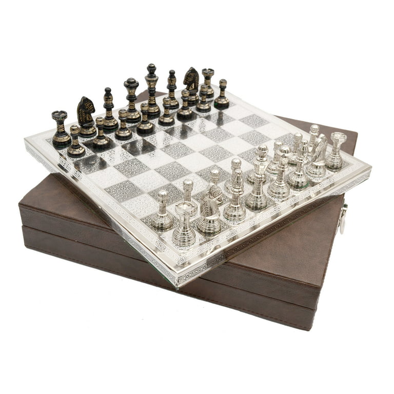 Luxury Chess Board Game Set Collectible Handmade & Luxury Heavy Chess Board  Set Best for Gifting for Professionals and Adult for Tournament (Size :-12