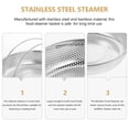 thumbnail image 2 of Kitchen Steaming Basket Stainless Steel Steamer Food Steaming Tray Multi-functional Rice Steamer, 2 of 8