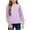 Purple, variant on Sentmoon Girls Pullover Patchwork Blouse Loose Fit Long Sleeve Crew Neck Tops Athletic Tee Shirt Clothes for Girls 4-12 Black 3-12T