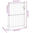 thumbnail image 4 of vidaXL Portail de Jardin 100x150 cm Acier Inoxydable, 4 of 5