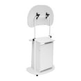 thumbnail image 4 of Lectern Podium Stand, Portable Presentation Stand with 0-90° Adjustable Angle, Mobile Height Adjustable Church Classroom Lecture,  Multi-Function Reading or Laptop Desk with Wheels White, 4 of 27