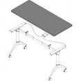 thumbnail image 2 of Lorell Sturdy Smooth Melamine Surface Width Adjustable Training Table Top, Rectangle, 1'', Gray, 2 of 2