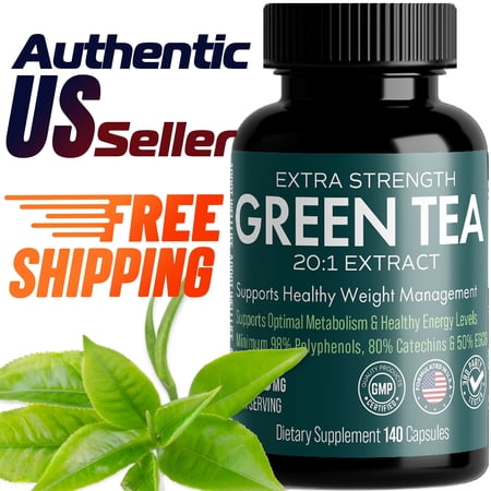 Green Tea Extract 6000mg EGCG | Natural Fat Burner for Weight Loss - 140 caps