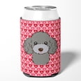 thumbnail image 2 of Silver Gray Poodle Hearts Can or Bottle Hugger, 2 of 5