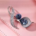 thumbnail image 4 of Broche de cristal de circón cúbico azul Broche de joyería de cristal de moda para mujer JAMW Sencillez, 4 of 5