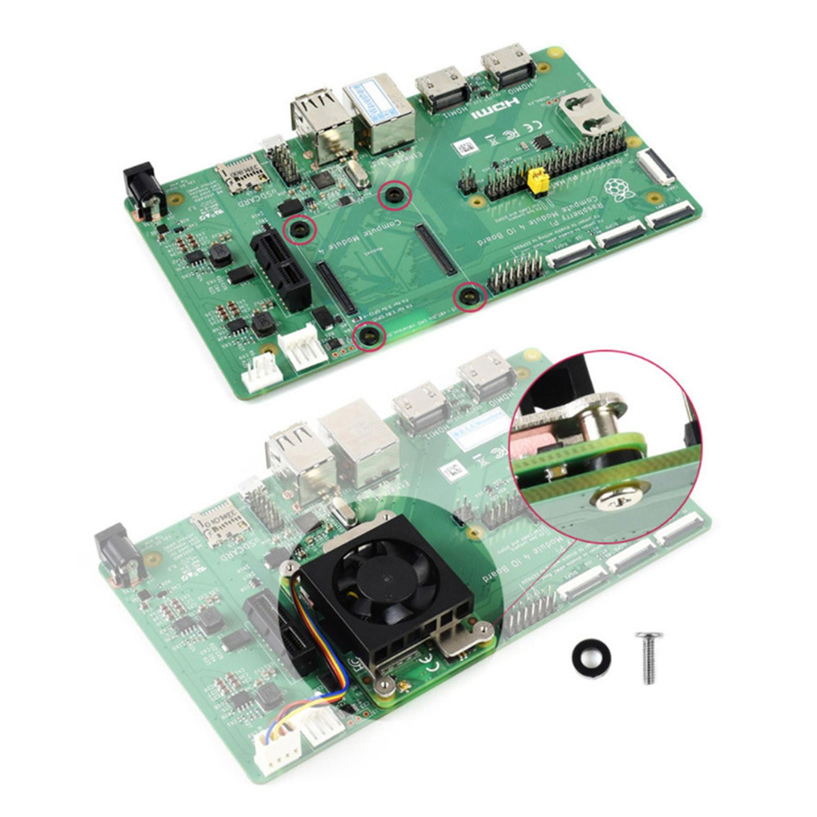 Dissipatore In Alluminio Per Raspberry Pi Compute Module 4 (CM4) - Con Nastro Termico E Spazio Per Antenna