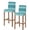 Green, variant on Teal Turquoise Aqua Ombre Bar Stool Covers Set of 2, Contemporary Abstract Lines Stretch Washable Bar Chair Covers with Backs, Removable Pub Counter Height Chair Cover for Kitchen Dining Room Cafe