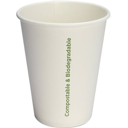 Compostable Plastic Cups - Genuine Joe Compostable Paper Cups, 12 oz, 1000 count