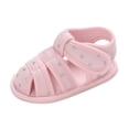 thumbnail image 2 of JTieacloth Spring And Summer Children Baby Toddler Shoes Boys And Girls Sandals Flat Bottom Round Toe Light Soft Solid Color Comfortable Summer Sandals,Sizes 4 Toddler(0-6 Months), 2 of 7