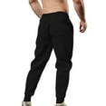 thumbnail image 4 of Qgtaibl Mens Sweatpants with Pockets Lightweight Elastic Waist Drawstring Pants Trendy Color Block Athletic Joggers Black (Men's S), 4 of 6