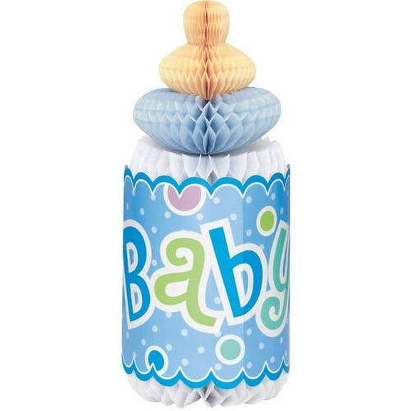 Polka Dot Boy Baby Shower Centerpiece Decoration, 12 in, Blue, 1ct