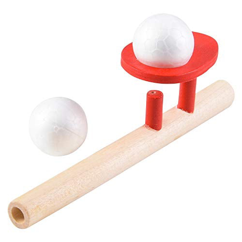 WOODEN MONTESSORI BLOWING BALL FLOATING GADGET BOARD GAME PARTY FUN KIDS TOY