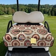 thumbnail image 3 of COEQINE Golf Cart Seat Cushion Cover, Portable Design Folds with Handle, Universal Fit 51.2x30.3", Quilted Comfort Padding with 4 Pockets, for 2/4 Person Seats, Bohemian Flower, 3 of 8