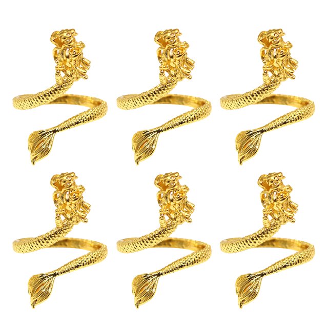 unbranded 6Ud Para Servilletas Boca Dragón Dorado Para Bodas Festiva De Cocina
