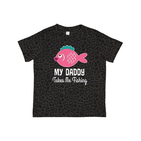 

Inktastic My Daddy Takes Me Fishing Girls Gift Toddler Toddler Girl T-Shirt
