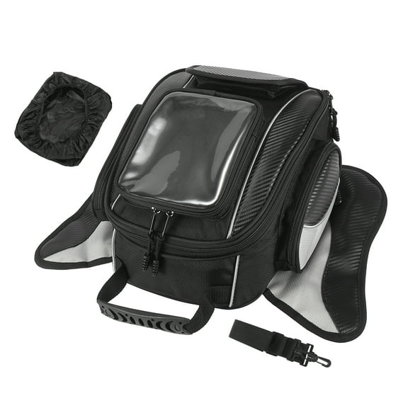 Unique Bargains Black Universal Motorcycle Magnetic Fuel Tank Tool Bag with Strap Water Resistant