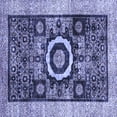 thumbnail image 1 of Ahgly Company Indoor Square Abstract Blue Modern Area Rugs, 3' Square, 1 of 4