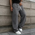 thumbnail image 6 of Men Baggy Sweatpants Wide Leg Heavyweight Comfy Lounge Slacks Loose Fit Track Pants Dark Gray L, 6 of 9