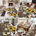 thumbnail image 5 of 5'x7' Area Rugs for Living Room Bedroom, Yellow Sunflowers Washable Rug Carpet Runner Indoor Outdoor, Western Star Farmhouse White Wooden Non Slip Floor Mats Area Rug for Kitchen, Nursery, 5 of 8