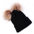 thumbnail image 2 of Baby Beanie Winter Hat with Bear Ear for Toddler Boys Girls Soft Knitted Skull Cap,Color:Black, 2 of 2