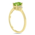thumbnail image 2 of SZUL Women's Peridot and Diamond Regal Ring in 10K Yellow Gold, 2 of 6