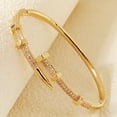 thumbnail image 5 of Female Jewelry Nail Bracelets Trendy Bracelet Zircon Screw Bracelet For Women Everyday Party Festive 14K Yellow Gold Jewelry As Gifts, 5 of 9
