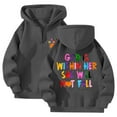 thumbnail image 2 of TrendOFT Cute Christian Hoodies for Women Y2K Graphic Sweatshirt Quarter Zip Pullover Teen Girls Oversized Long Sleeve Preppy Tops Dark Gray XXL, 2 of 5