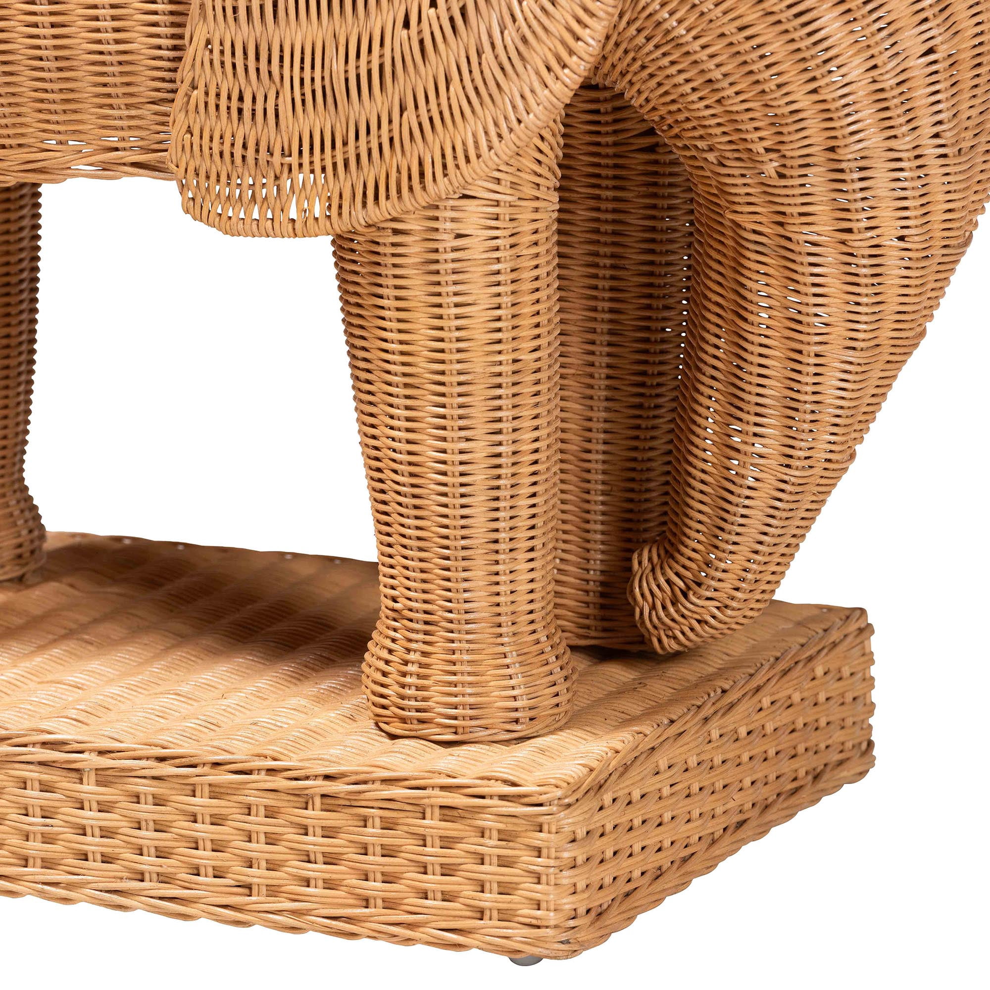 bali & pari Elissa Boho End Table, Light Honey