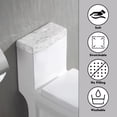 thumbnail image 3 of Renewold Marble Printed Toilet Tank Lid Cover with Elastic Edge Universal Fit Toilet Top Covers, Prevents Dust and Stains for Bathroom Decor, White, 3 of 6