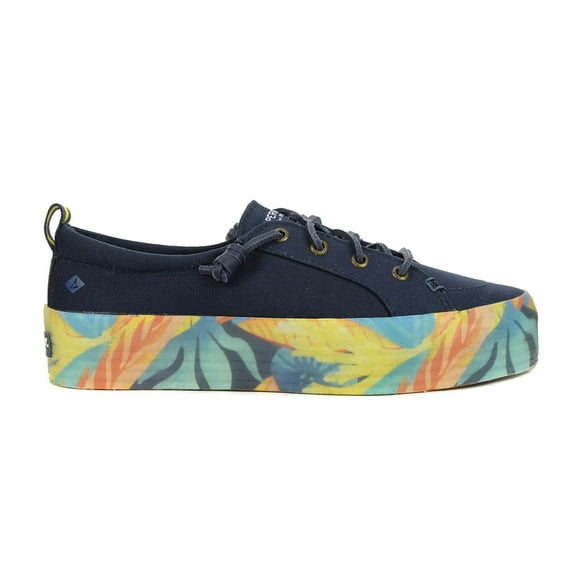 Sperry Women's Crest Vibe Floral Coral/Navy Platform Sneakers STS87489<span> - </span>6.5