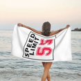 thumbnail image 3 of Feliz 55 cumpleaños con señal de límite de velocidad 55 Toalla de playa Toallas de baño de microfibra Manta de playa suave para desfiles Natación Yoga Mujeres Hombres, 3 of 4