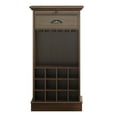 thumbnail image 3 of FESTIVO Wine Cabinet w/ Metal Glass Holder & Lattice Rack - Dark Wood, 3 of 10