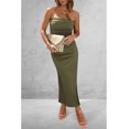 thumbnail image 4 of Vestido PRETTYGARDEN sin tirantes, bodycon, maxi largo con abertura XS, 4 of 8