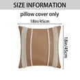 thumbnail image 6 of Unique Bargains 2 Pcs Boho Modern Textured Pillow Cover Tan 18" x 18", 6 of 6