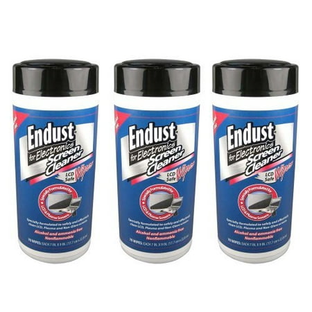 Endust LCD and Plasma Monitor Cleaner Pop-Up Wipes, 3