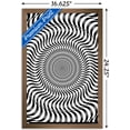 thumbnail image 3 of Zebra Stripe Optical Illusion Wall Poster, 14.725" x 22.375" Framed, 3 of 6