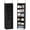 Black, variant on PLUMEBAY 2 Pack Hanging Closet Organizer with Dividers, 24 Compartment Closet Storage Shelves, Black