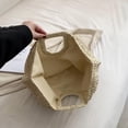 thumbnail image 4 of Bolso Mano Paja Hecho A para Mujer Muñeca Diario Gran Capacidad (Beige), 4 of 7