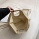 thumbnail image 4 of Bolso Mano Paja Hecho A para Mujer Muñeca Diario Gran Capacidad (Beige), 4 of 6