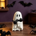 thumbnail image 4 of Tuvgenk Cute Ghost With Black Cat Resin Figurines Halloween Mini Decor Statues For Tabletop And Shelf Ornament, 4 of 6