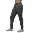 thumbnail image 4 of 3 PACK: Men's Fleece Lined Slim Fit Casual Tech Jogger Sweatpants Zipper Pockets Black-Dark gray-Gray Size 2XL, 4 of 13