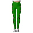 thumbnail image 4 of PEASKJP Leggings d'Entraînement pour Femmes, Taille Haute, Croisé, Vert P, 4 of 5