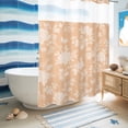 thumbnail image 6 of No Hook Shower Curtain, Orange Flowers Shower Curtains for Bathroom with See Through Top Window, Farmhouse Botanical Floral Butterfly Waterproof & Washable Bath Curtain Stall 48"x72", 6 of 9